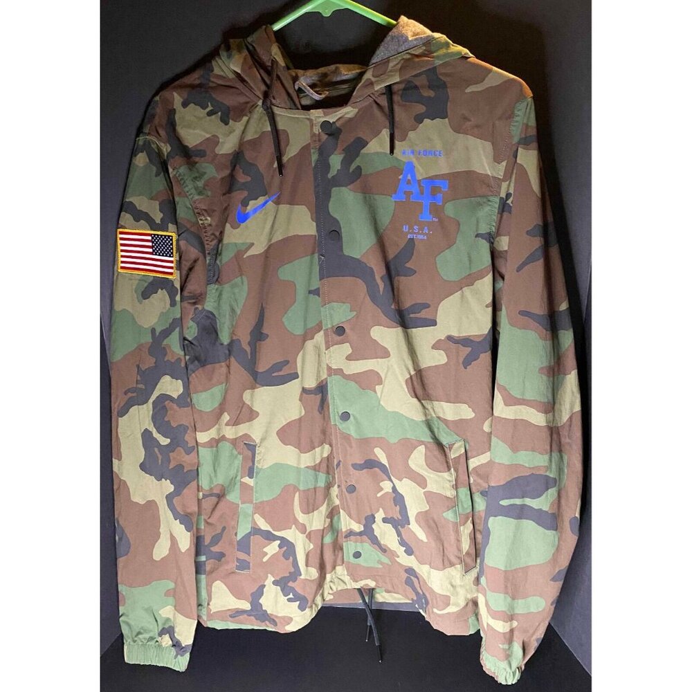 Nike Air Force AF USA Salute To Service Mens S Camo Jacket Hoodie DD2339-222